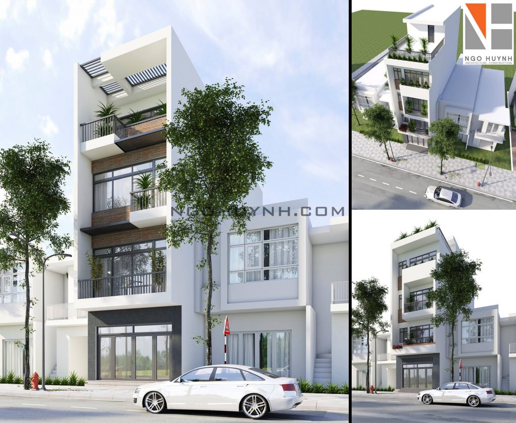 MẪU NHÀ PHỐ MÀU TRẮNG VÔ CÙNG SANG TRỌNG CỦA ANH ĐỖ