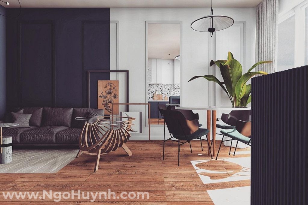 trang trí phòng khách bằng đồ gỗ