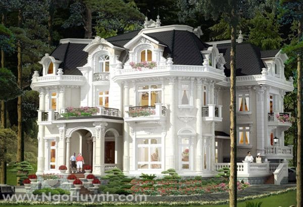 Biệt thự 2 tầng châu u cổ điển