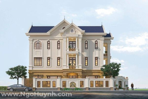 Mẫu biệt thự tân cổ điển với 2 tầng
