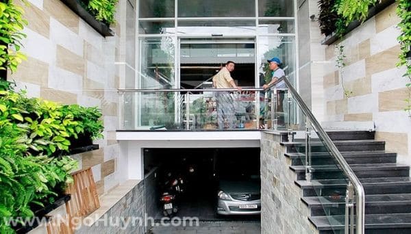 mẫu nhà phố có tầng bán hầm
