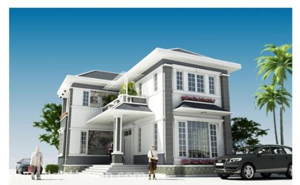 những mẫu nhà biệt thự 2 tầng đẹp