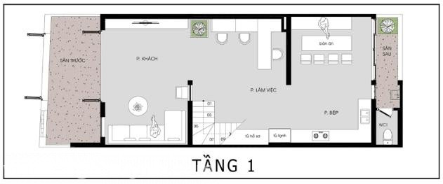 Bố trí mặt bằng lầu 1