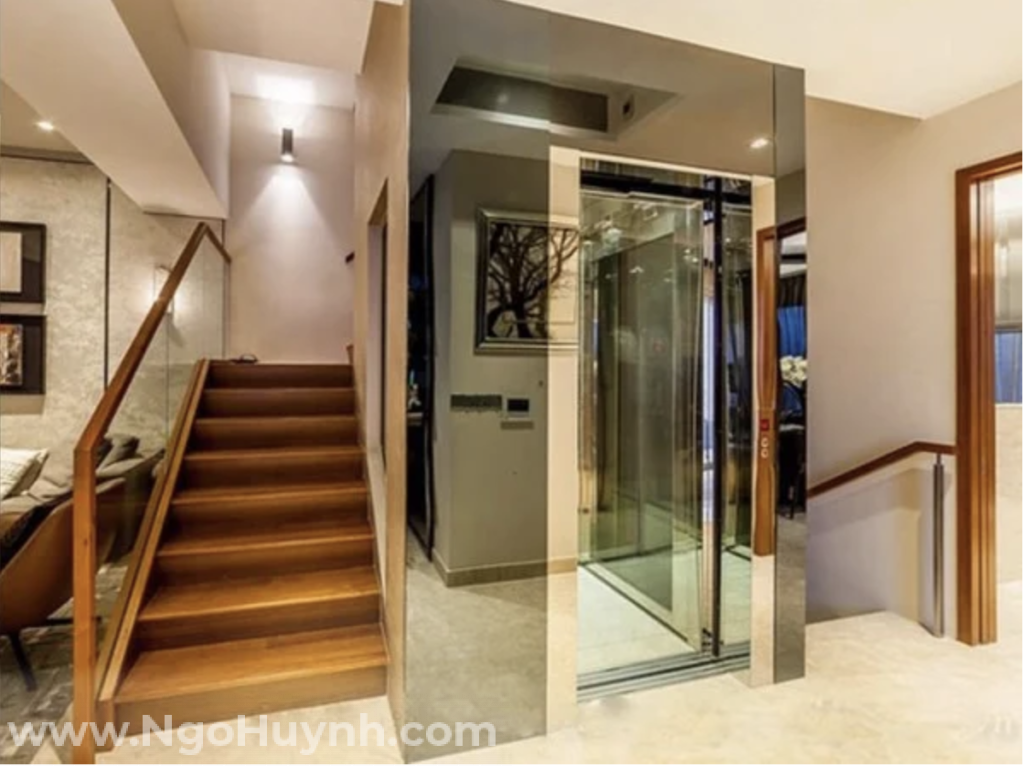 Sử dụng thang máy phù hợp với diện tích ngôi nhà